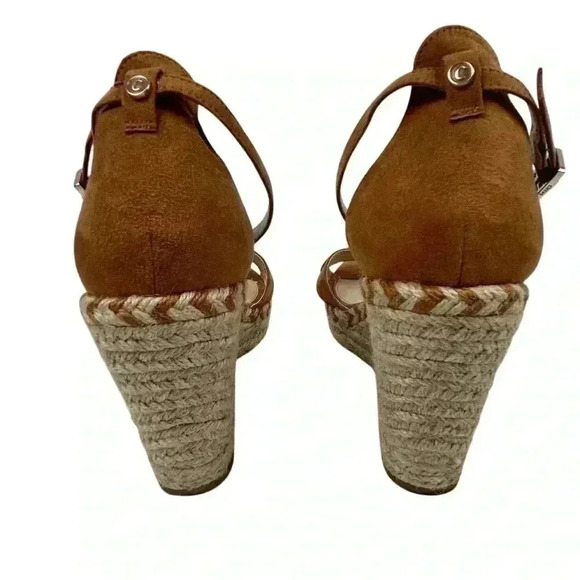 Circus by Sam Edelman Espadrille Sandals Brown Criss-Cross Ankle Size 8.5 - Picture 10 of 14